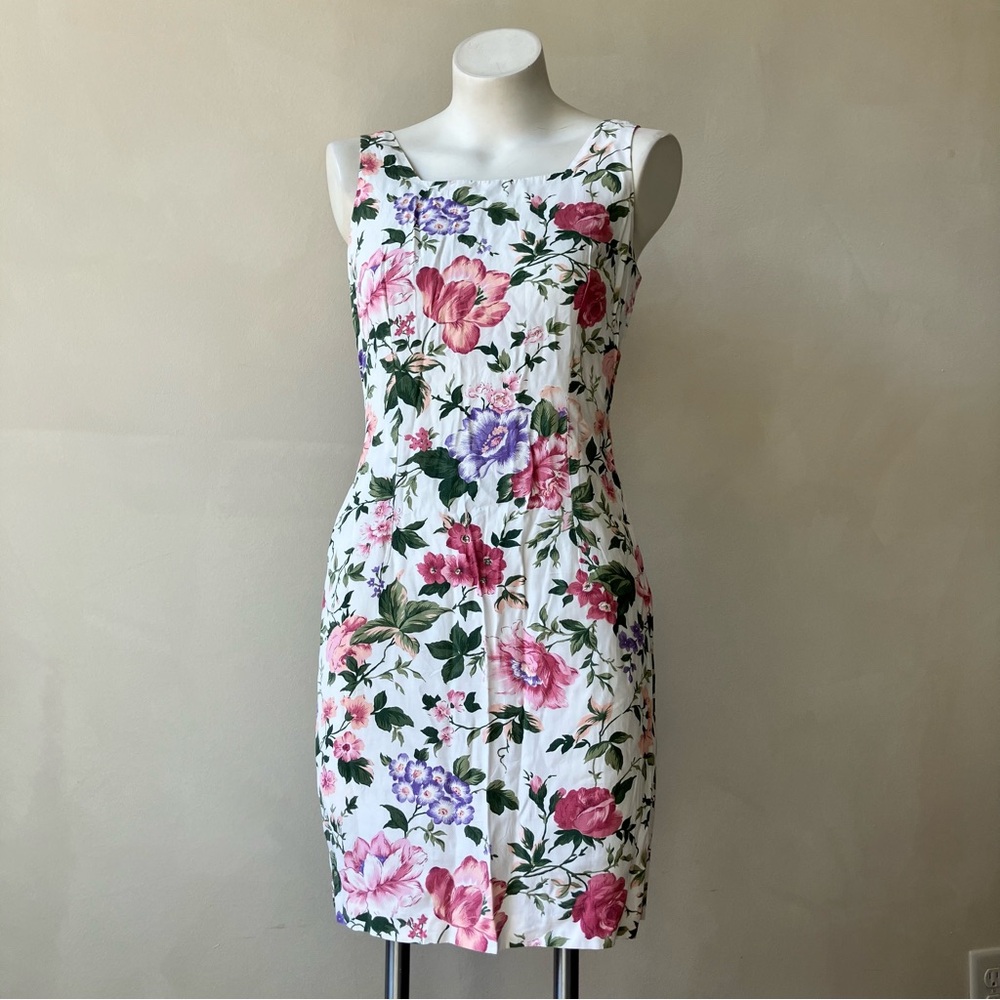 Vintage Handmade Floral Tank Mini Dress